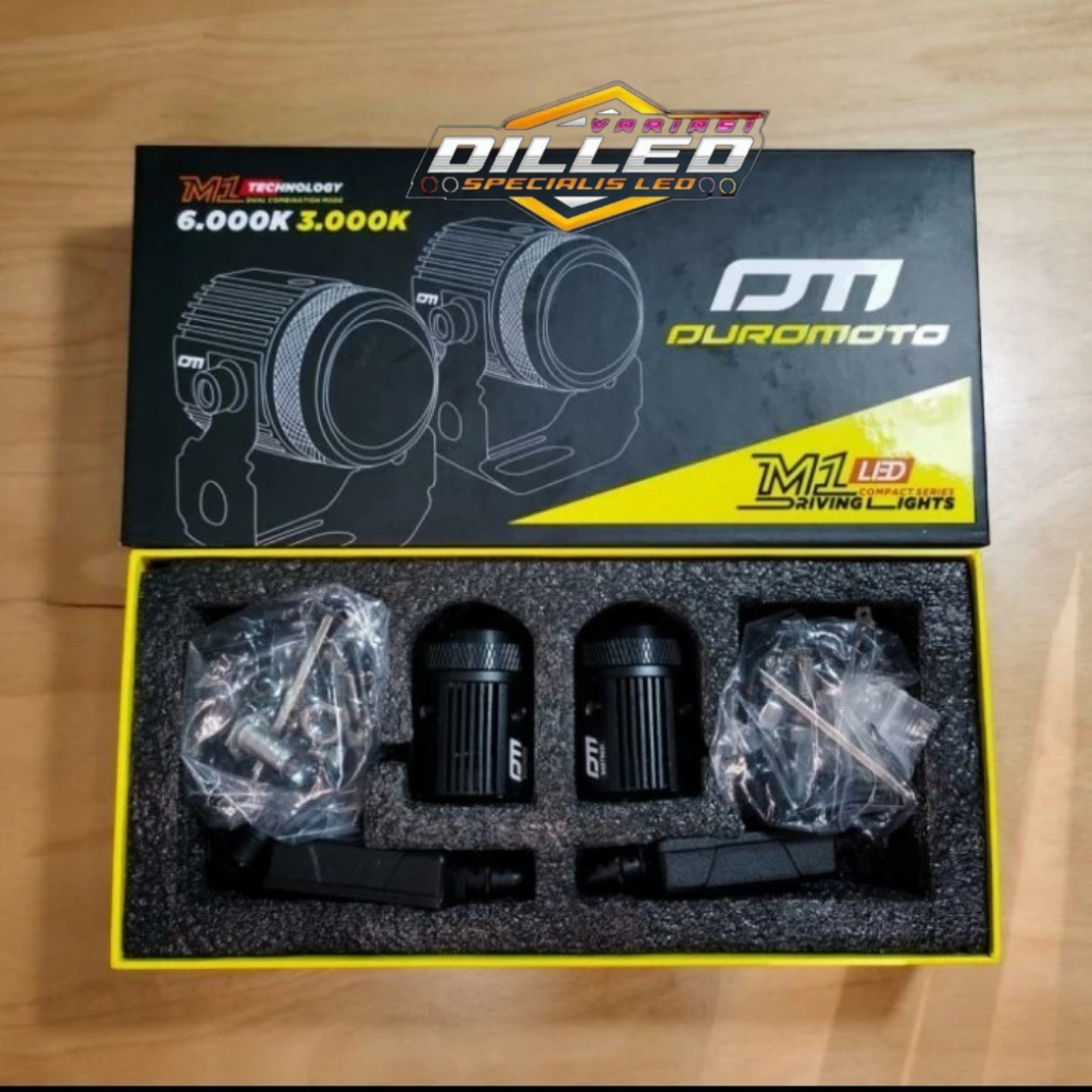 DUROMOTO M1 Lampu Led Proyektor Motor Mobil Driving Lamp