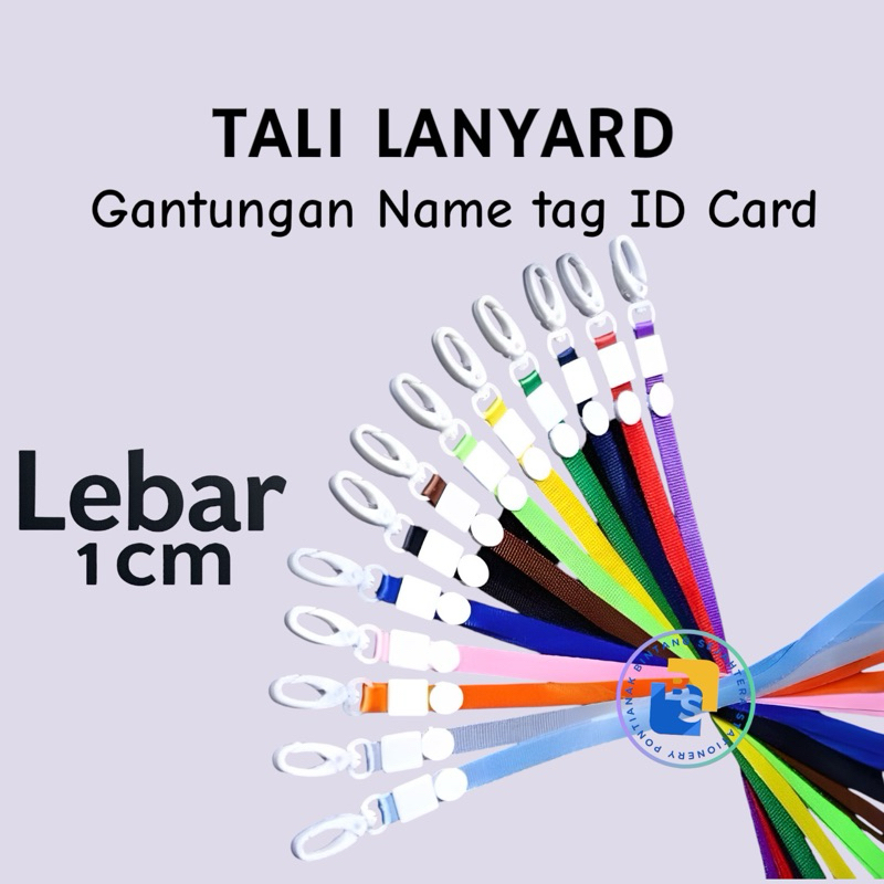 

Tali Lanyard Gantungan ID Card Name Tag Warna Warni