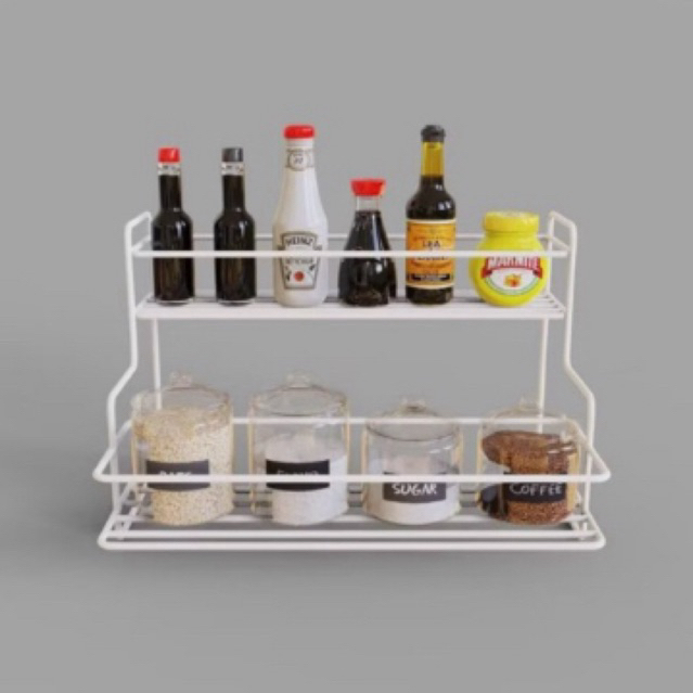 Nimira_Amira Rak Bumbu Dapur Rak Bumbu Meja Rak Serbaguna Minimalis Rak Tempat Garam Gula Saos Kecap