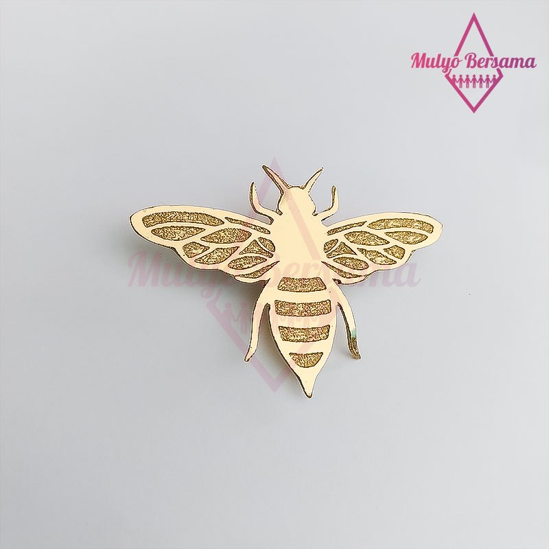 Pin Bros Logo Lebah Partai PKB Pin Bentuk Lebah Full Logam Exclusive - Mulyo Bersama