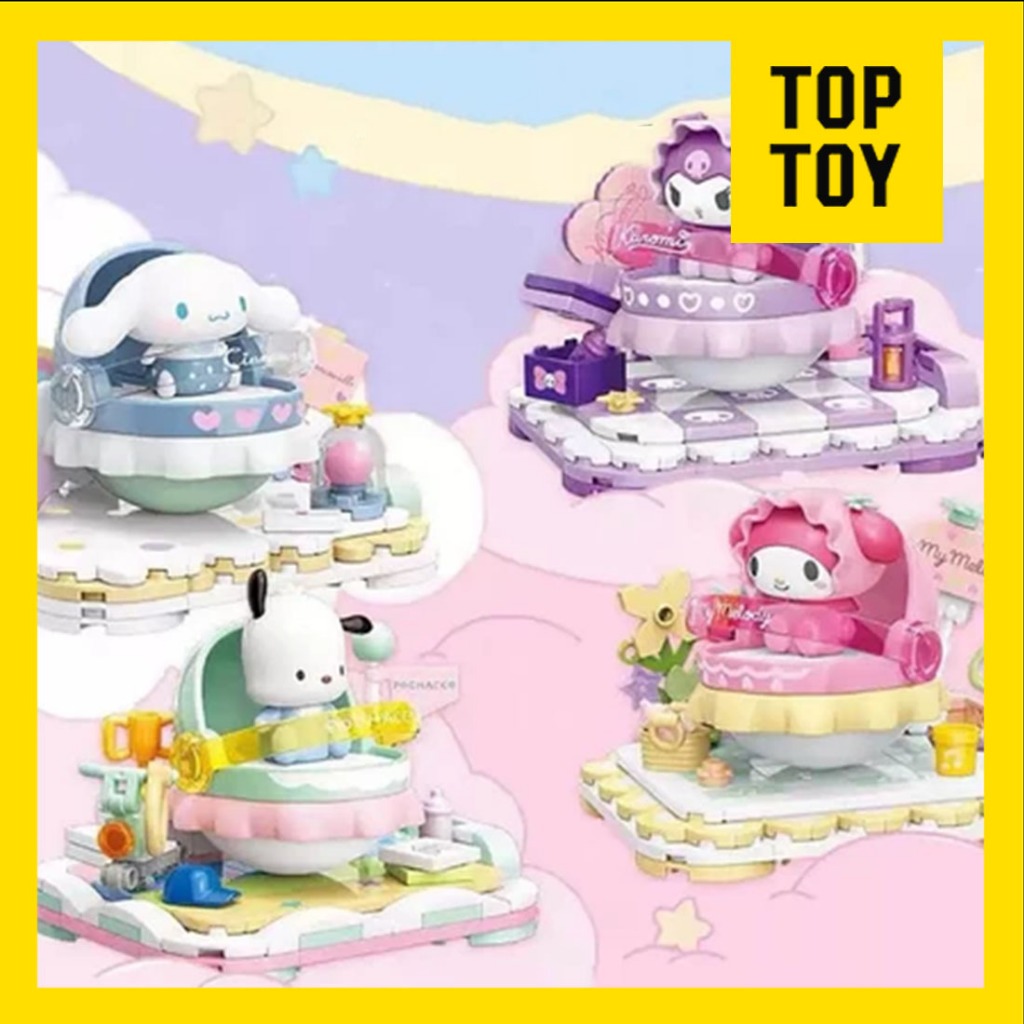 TOP TOY - Sanrio Charaters  Shaky Bed Series Building Blocks Cinnamoroll/Kuromi/Melody