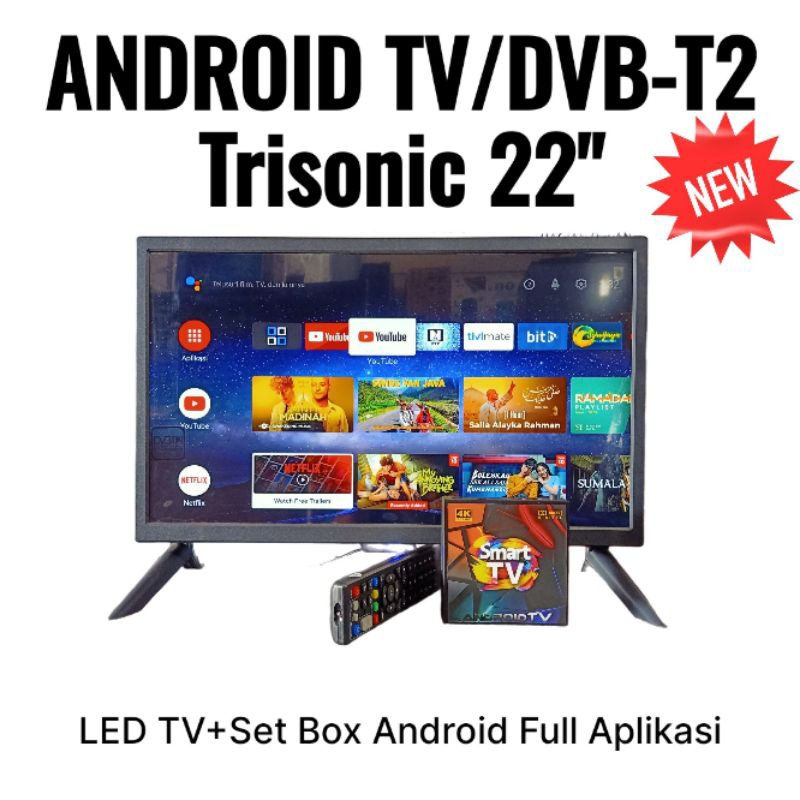ANDROID TV TRISONIC 22" / LED TV TRISONIC 22" / TV DIGITAL TRISONIC