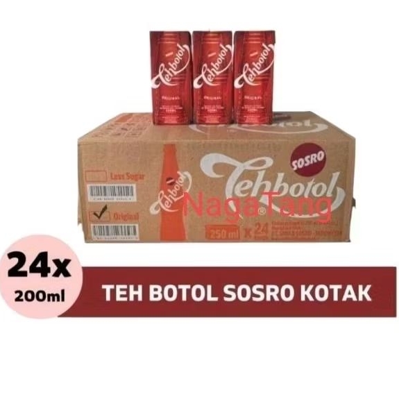 

TEH BOTOL SOSRO KOTAK 200 ML 1 KARTON ISI 24 KOTAK. PALING MURAH
