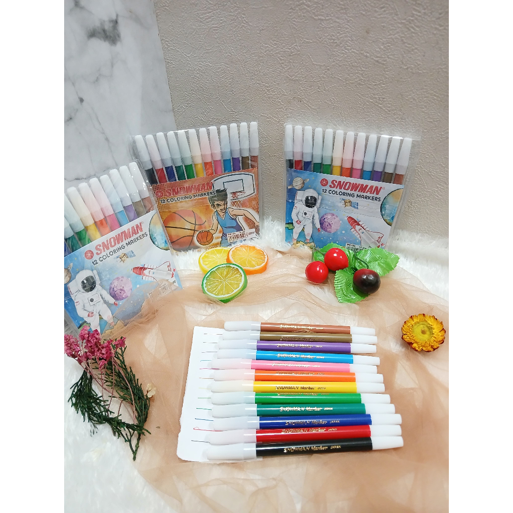 

SPIDOL WARNA SNOWAMAN 12 PCS-SPIDOL WARNA ISI 12