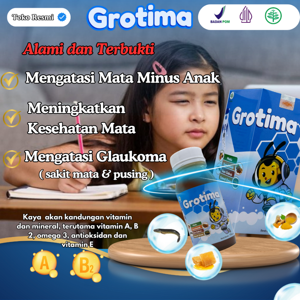 Vitamin Mata Buat Anak-Anak / Grotima Vitamin Mata Anak Minus / Vitamin mata minus dan silinder