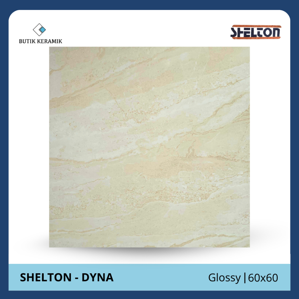 Granit 60x60 Glossy | Shelton | Dyna Series | Glossy | Grade A | Keramik Lantai Indoor | Granit Mura