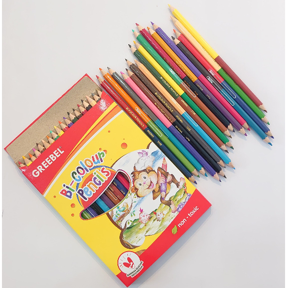

GREEBEL BI-COLOUR PENSIL 18 WARNA