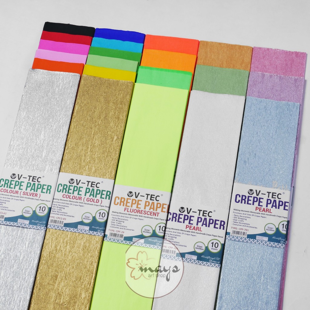 

Kertas Crepe Paper - Kertas Krep Crep Colour Pearl 50 x 200 cm DIY Craft Kerajinan Prakarya Lembaran