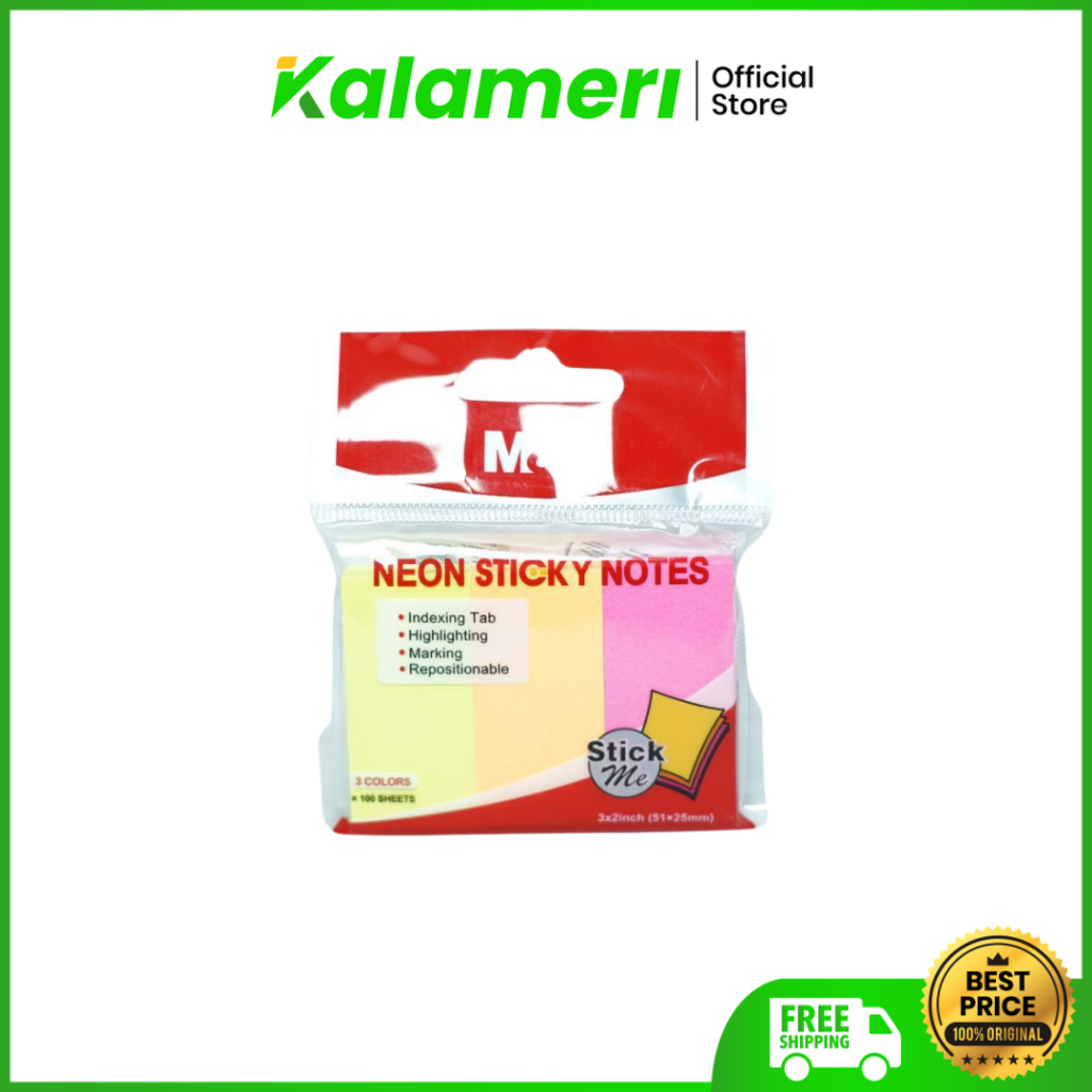 

KALAMERI - M&G Neon Color Sticky Note 300 Sheets - Sticky Note Warna Neon 300 Lembar