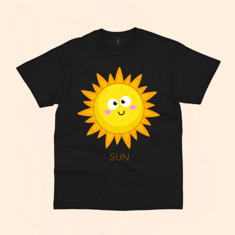 Kaos anak gambar matahari free nama