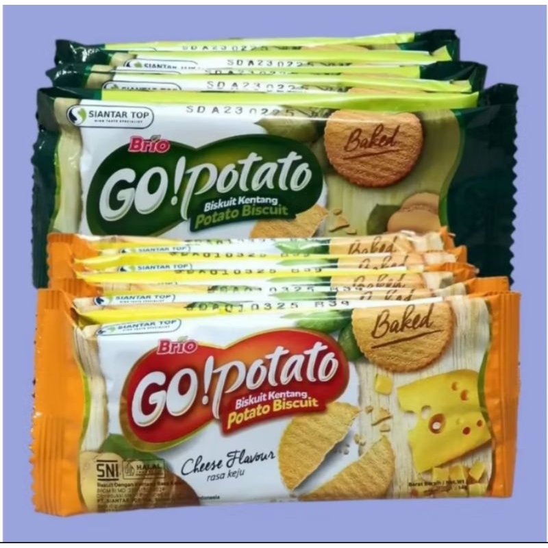 

Go Potato Biskuit Kentang 14 Gram 1 Pack isi 10 Pcs