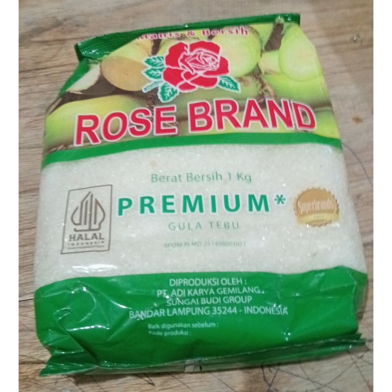 

gula pasir rose brand kemasan 1 kg