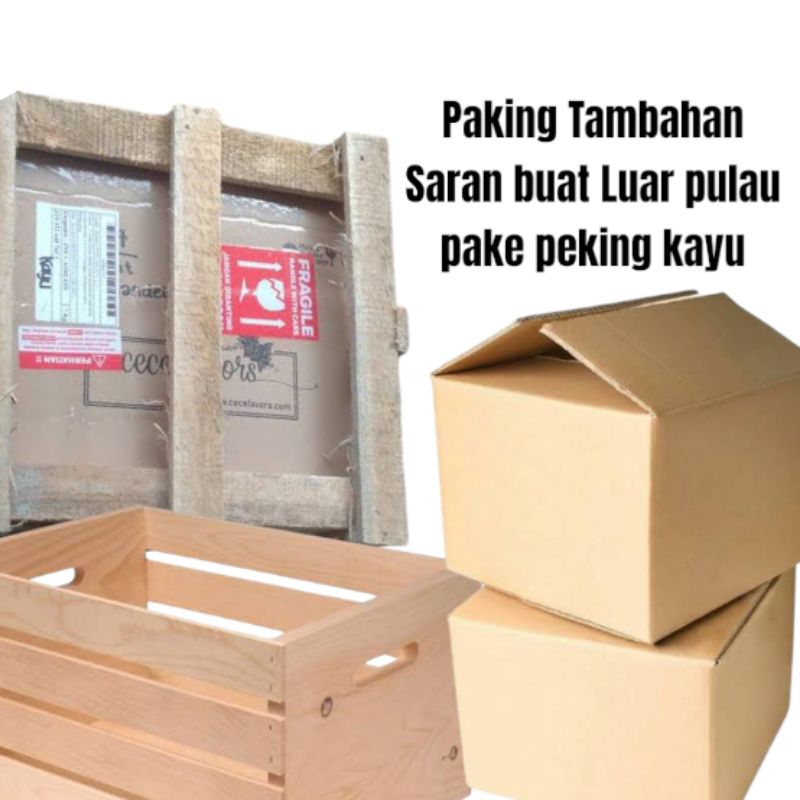 

Packing Tambahan Kayu + dus + bubblewarp