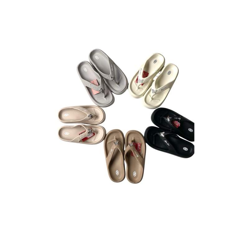 Sandal New Era Wanita Jepit Jelly Motif Korea Style Terbaru