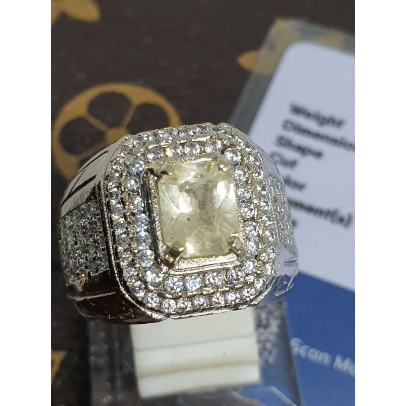 NATURAL YELLOW SAPPHIRE CEYLON NO HEATED MINIM INKLUSI