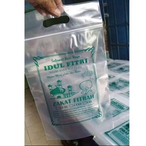 plastik beras klip ada lobang tangkai 3kg,4kg,5kg isi 100 pcs