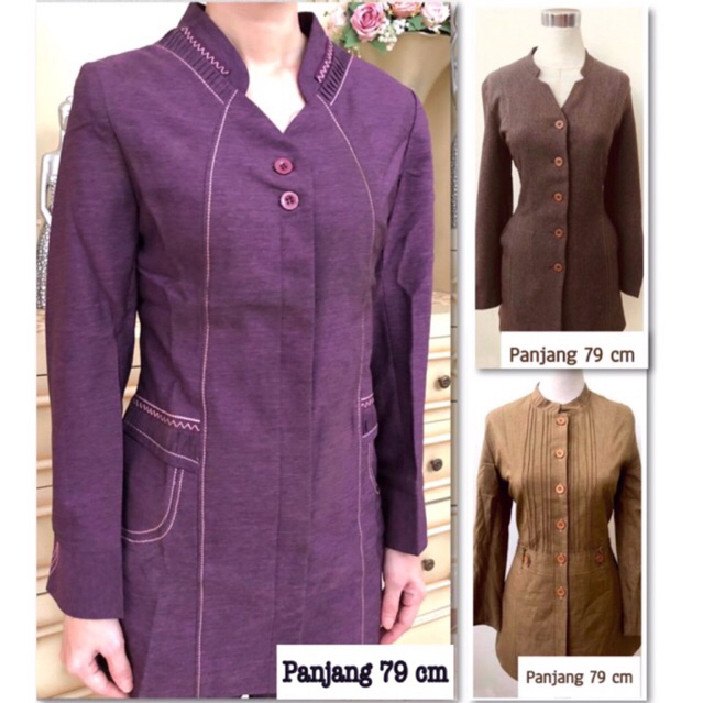 Blazer wanita kerah shanghai. Blazer jas kerah shanghai