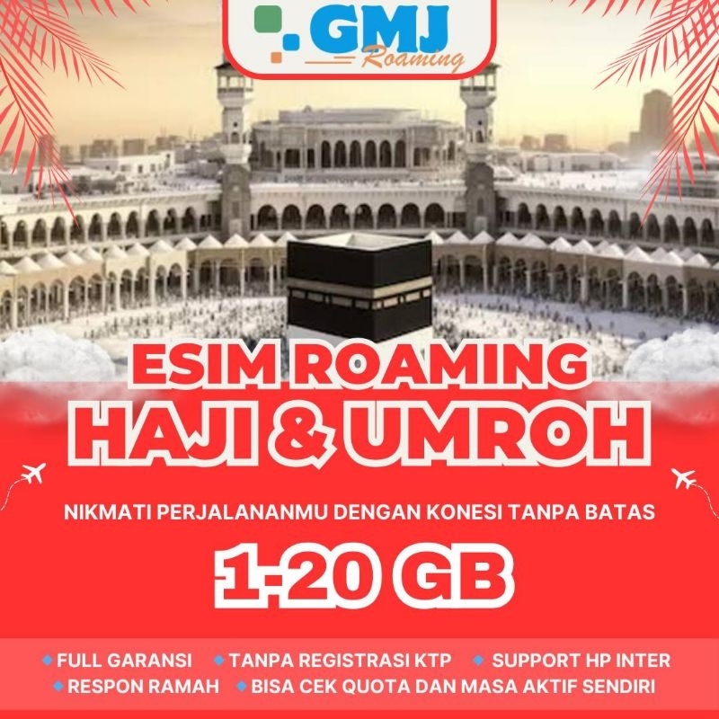 ESIM ROAMING HAJI DAN UMROH ( GMJ ROAMING )