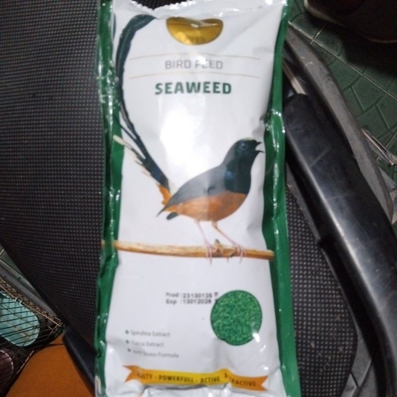 GOLD COIN SEAWEED 450 GRAM Pakan Burung GOLDCOIN HIJAU RUMPUT LAUT