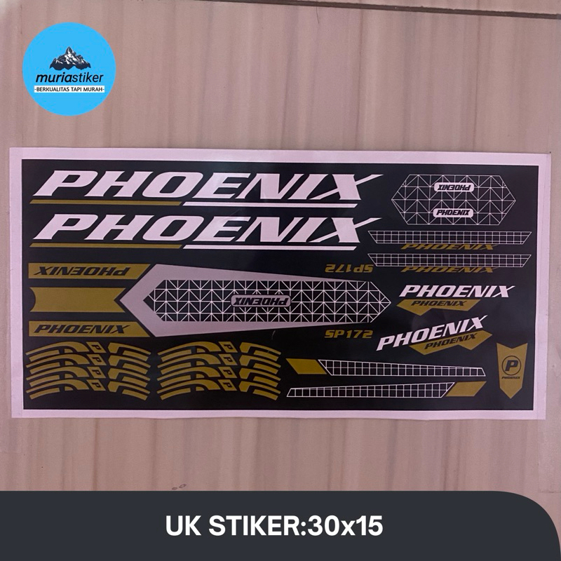 Stiker Stripping Sepeda Custom Phoenix