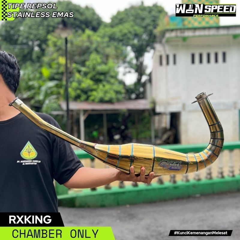 Perut Knalpot Kolong RxKing RXS RXZ RXT RZR RXSPESIAL RXK Repsol Pdk/Std Stainless Emas Winspeed