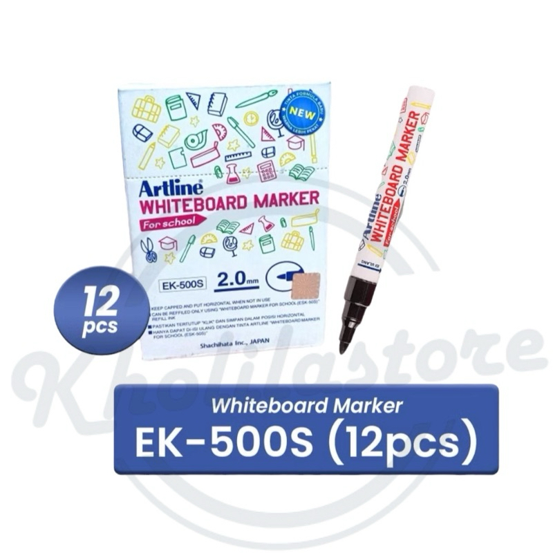 

(12 pcs) Spidol Artline Whiteboard Marker EK-500S