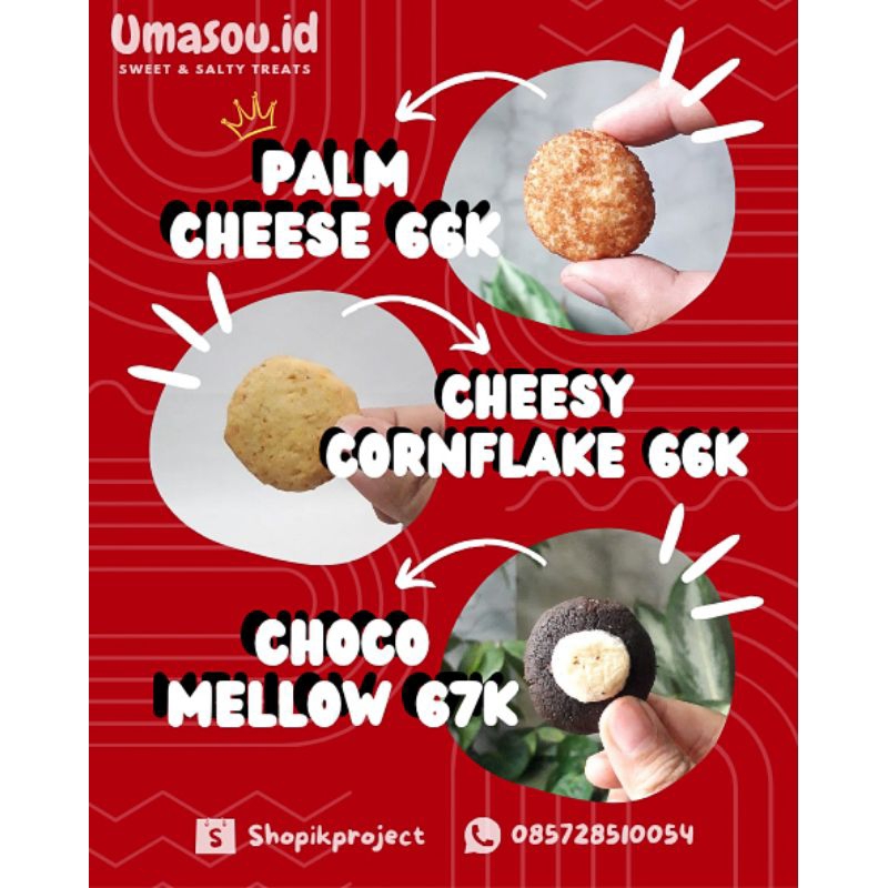 

OPEN PO KUE LEBARAN part 2 by Umasou.id || Kue Kering ± 600ml || Choco Mellow || Cornflake || Palm Cheese || Choco chips cookies