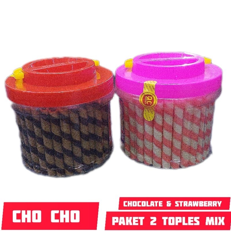 Gooku 28 Store Paket 2 Toples Astor Dolphin Chocho Coklat 320Gr Wafer Roll Ratu Cho Cho Chocolate