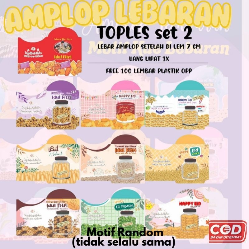 

(1PACK ISI10)AMPLOP ANGPAO LEBARAN MOTIF KUE MUSLIM SIAP PAKAI