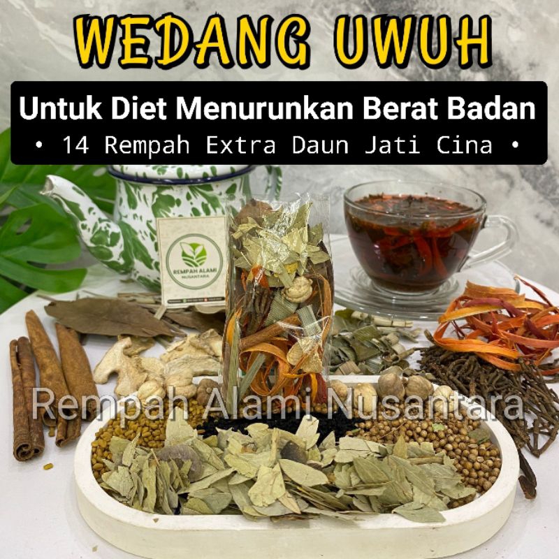 

Paket Hemat Wedang Uwuh Program Diet Menurunkan Berat Badan Extra Daun Jati Cina