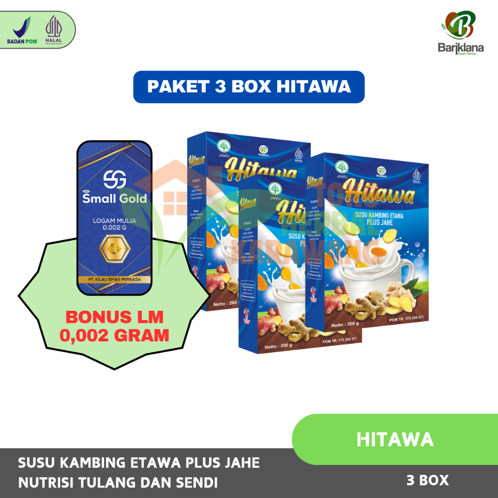 

3 Box Hitawa – Susu Kambing Etawa Plus Jahe Nutrisi Tulang Dan Sendi