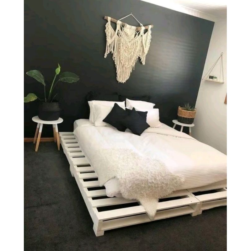 Dipan Kasur Kayu Mahoni Kayu Keras Dipan Single 140x200 & 160x200 & 200x200 tinggi 8 cm Super Kuat B