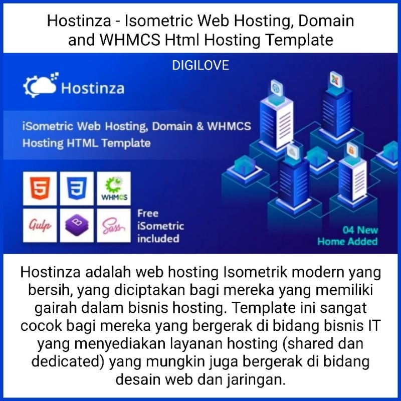 Hostinza - Isometric Web Hosting, Domain and WHMCS Html Hosting Template