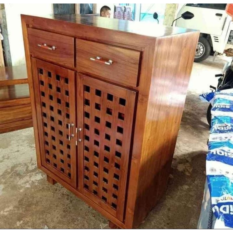 RAK SEPATU KAYU JATI TUA | RAK SEPATU RAK BUKU FURNITURE JATU JEPARA