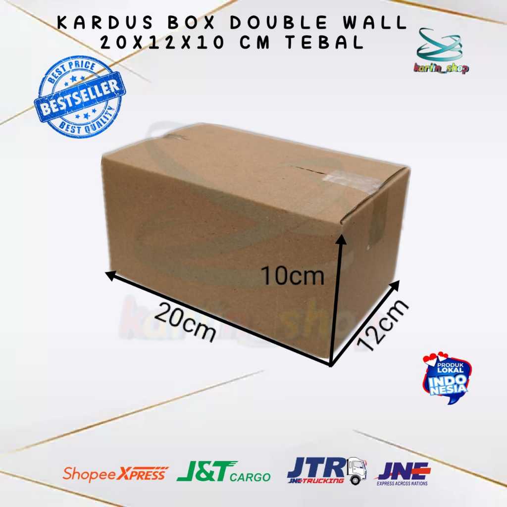 

kardus box 20x12x10 cm Tebal DOUBLE WALL