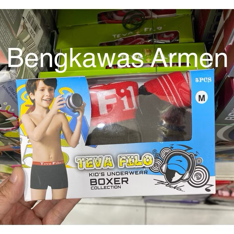 [3 PCS] TEVA FILO KIDS 607 - celana dalam anak laki laki anak cowok BOXER teva filo anak