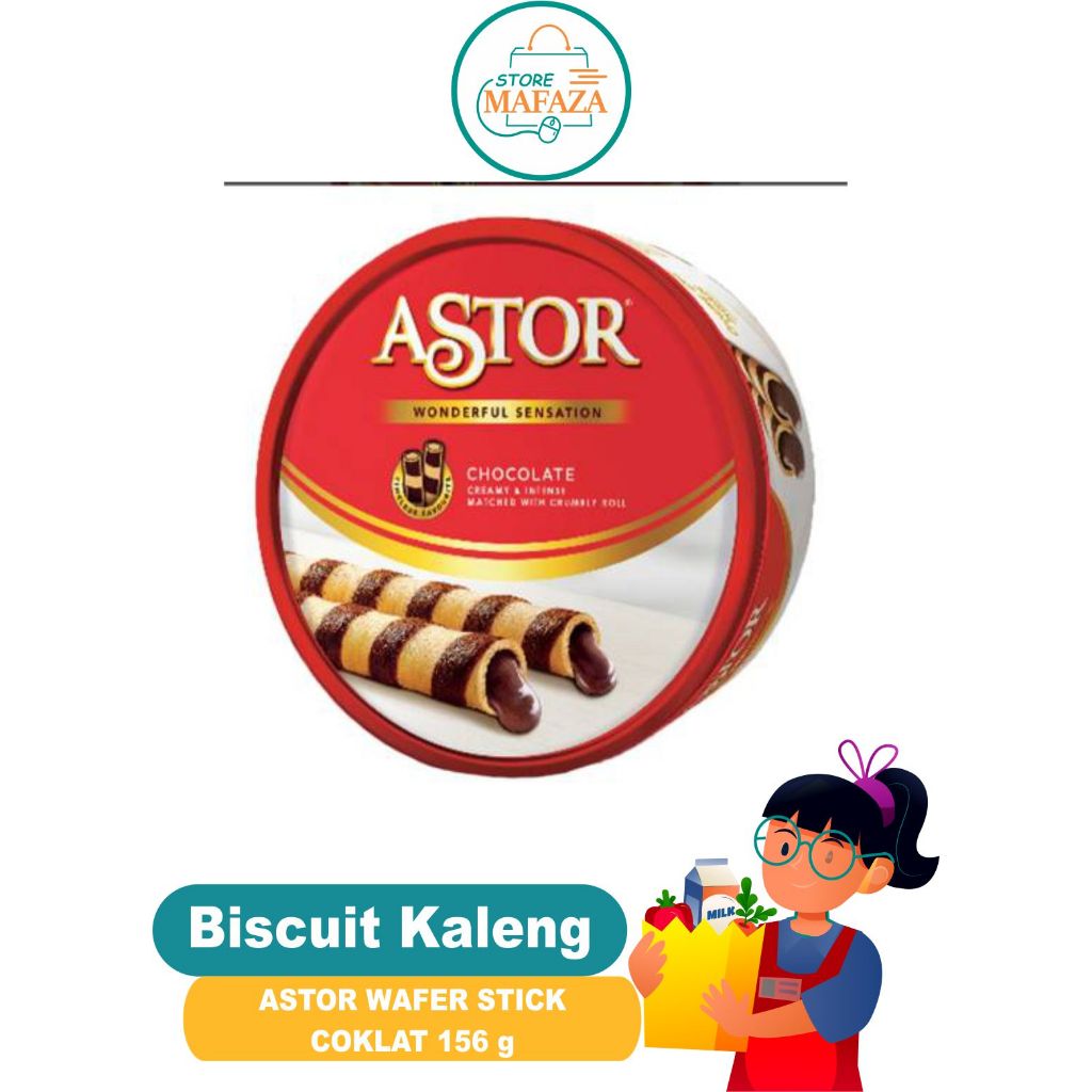 

ASTOR Biscuit Kaleng ASTOR WAFER STICK COKELAT KLG 156g