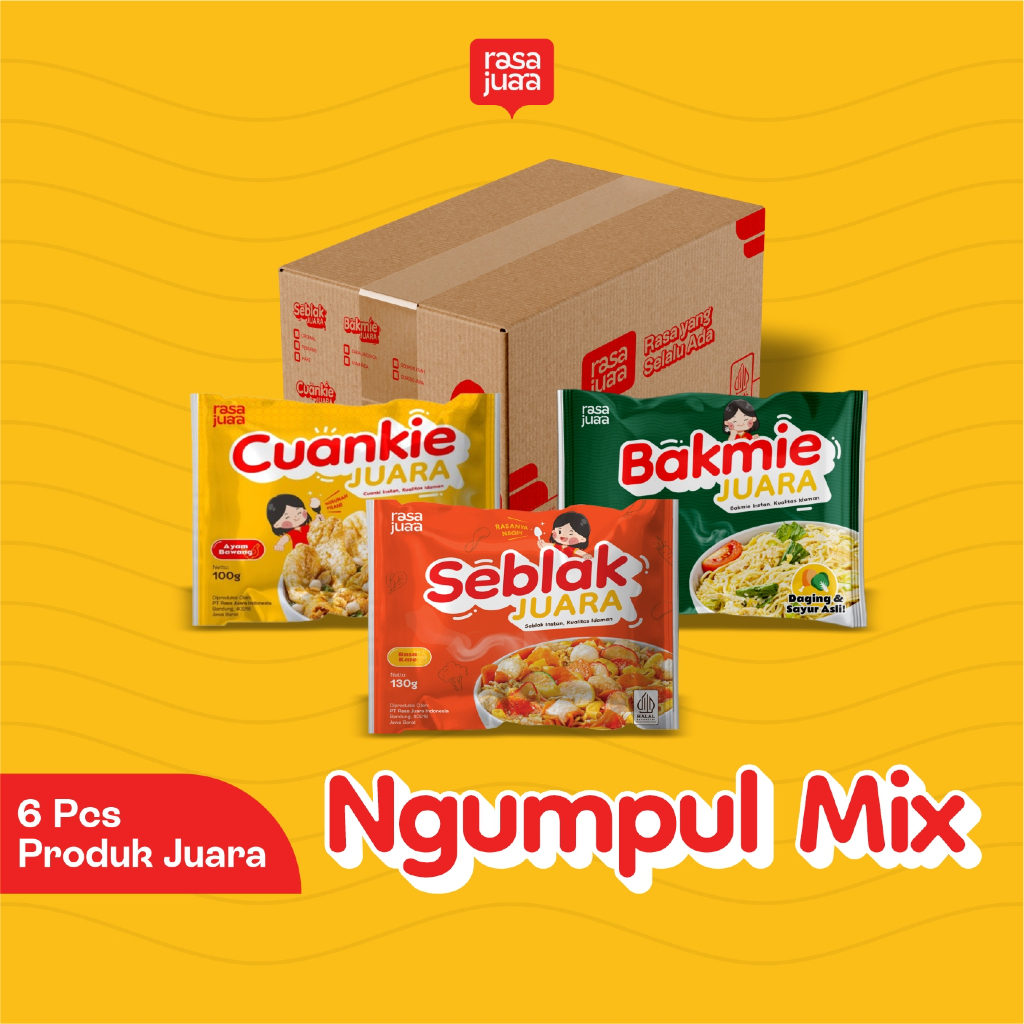 

Rasa Juara - Paket Ngumpul Mix 6 Pcs (seblak, cuankie, seuhah)