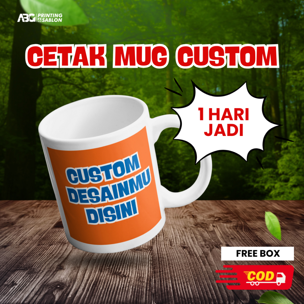 MUG CANGKIR CUSTOM SEHARI JADI souvenir gelas cawan