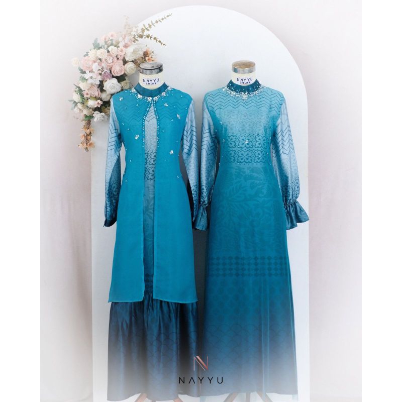 Dress satin silk payet