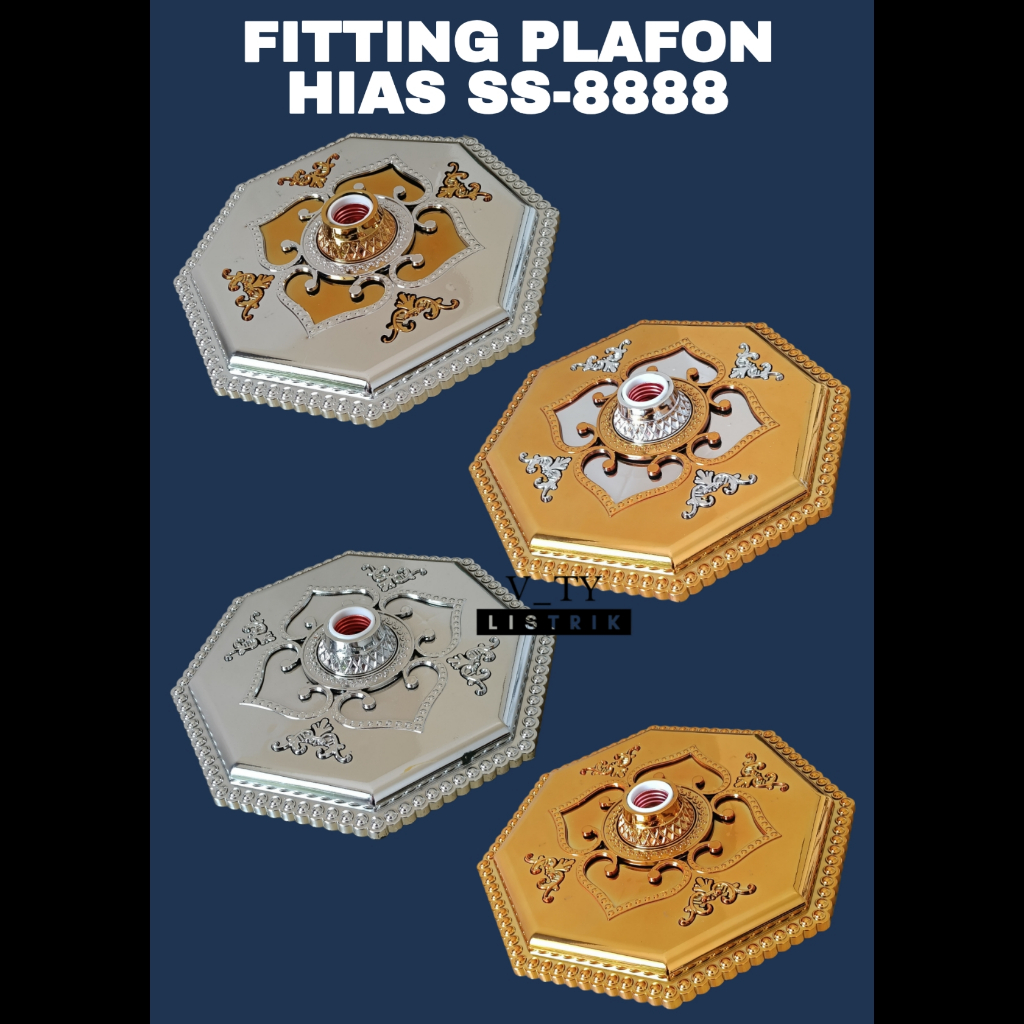FITTING LAMPU ORNAMEN/ORNAMEN PLAFON PVC/FITTING LAMPU PLAFON HIAS SS-8888 SOU-SEI