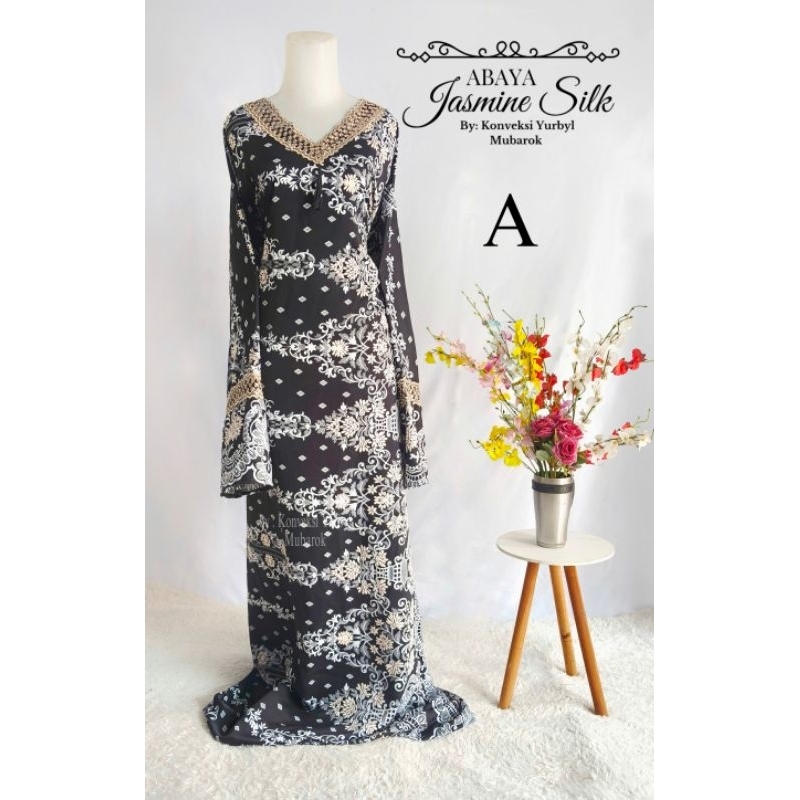 ABAYA JASMINE SILK/ MUKENA SHOLAT SILK VELVET /ABAYA MUKENA TRAVELING SILK/ABAYA MUKENA SHOLAT 354/M