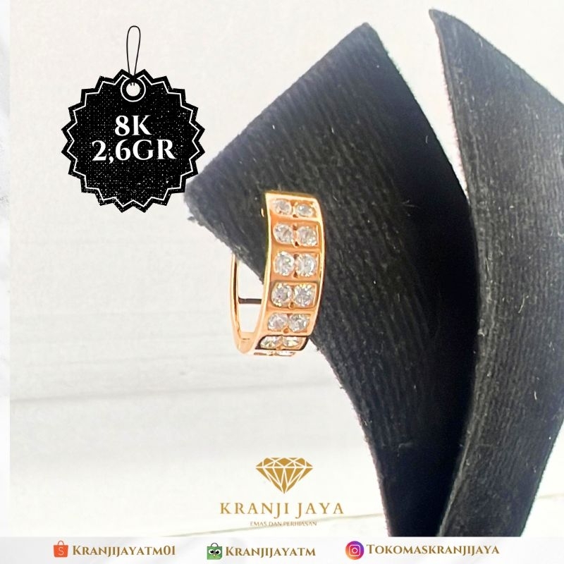 Anting Ring Jepit Emas 8K