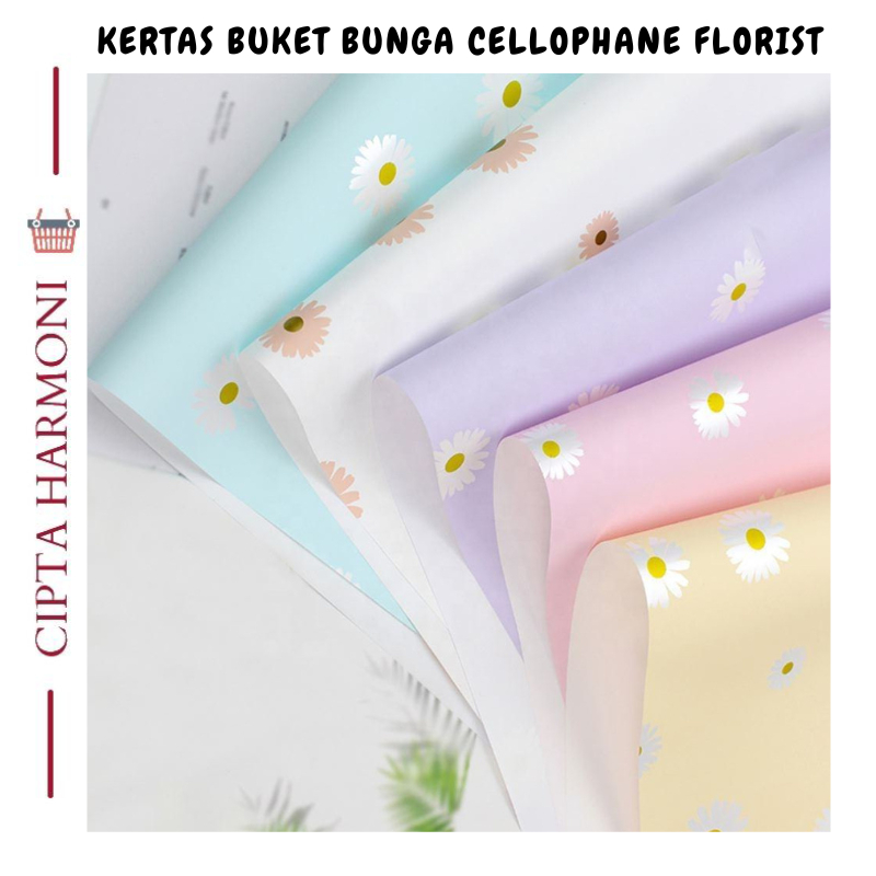 

20 LEMBAR KERTAS BUKET BUNGA/KERTAS KADO CELLOPHANE FLORIST FLOWER WRAPPING KB066