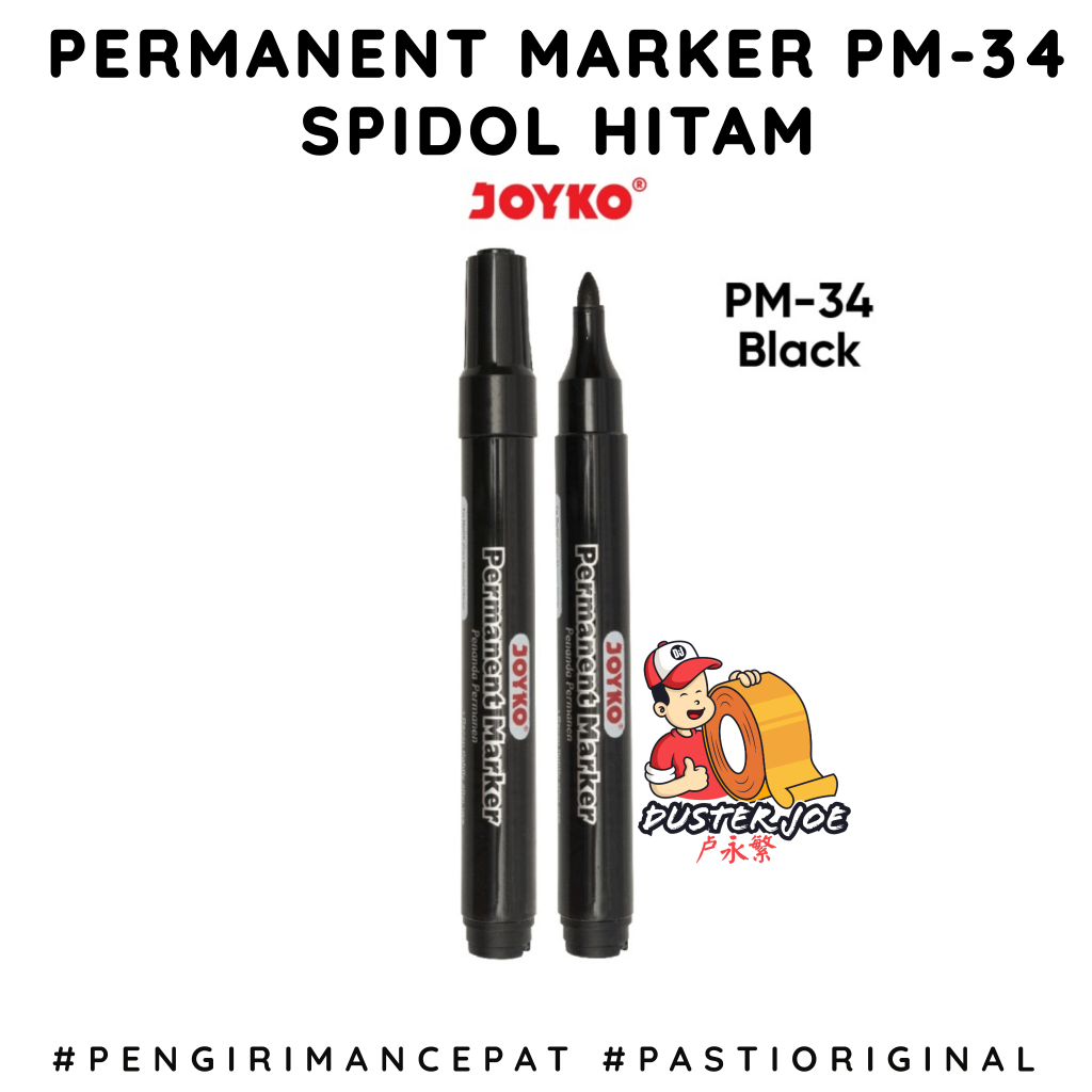 

[PCS] Joyko Permanent Marker Hitam PM-34 / Spidol Permanen PER 1 PCS