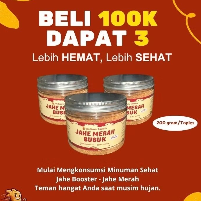 

Jahe Booster Jahe Merah 100k dapat 3