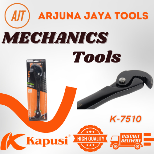 Kunci Pas 310mm warna hitam proresu Serbaguna 8mm-42mm Kapusi k-7510 100% Original