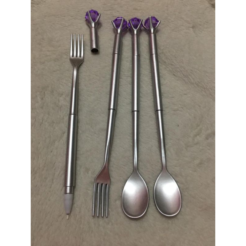 

pulpen unik,pulpen sendok garpu,pen hitam,bolpoin