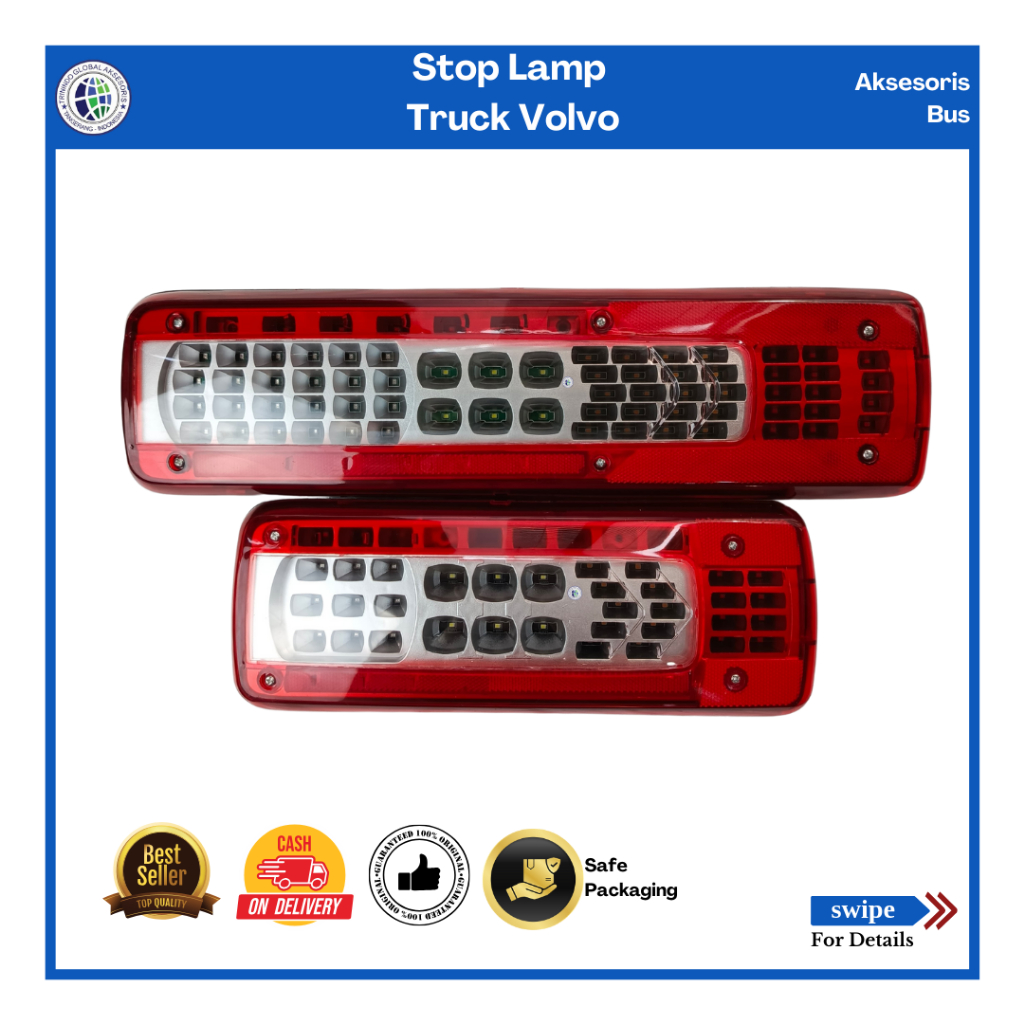 Stop Lamp Volvo/Lampu LED Belakang Truk Volvo Pendek&Panjang Include Socket/Lampu Belakang truk