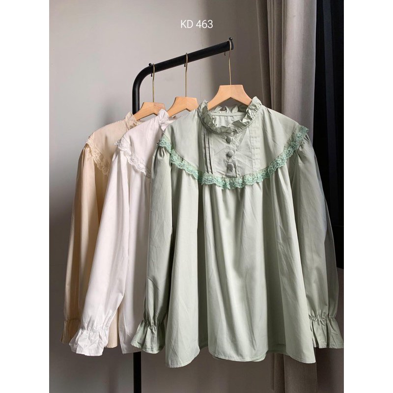 Atasan katun BKK import Renda wanita